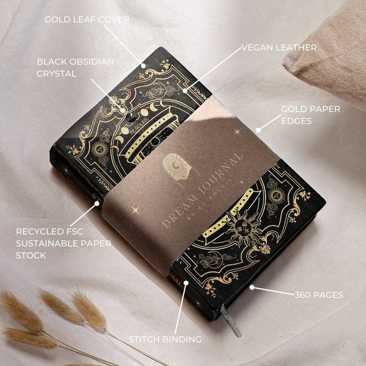 ☾ Sacred Dreams Journal, Vegan Leather