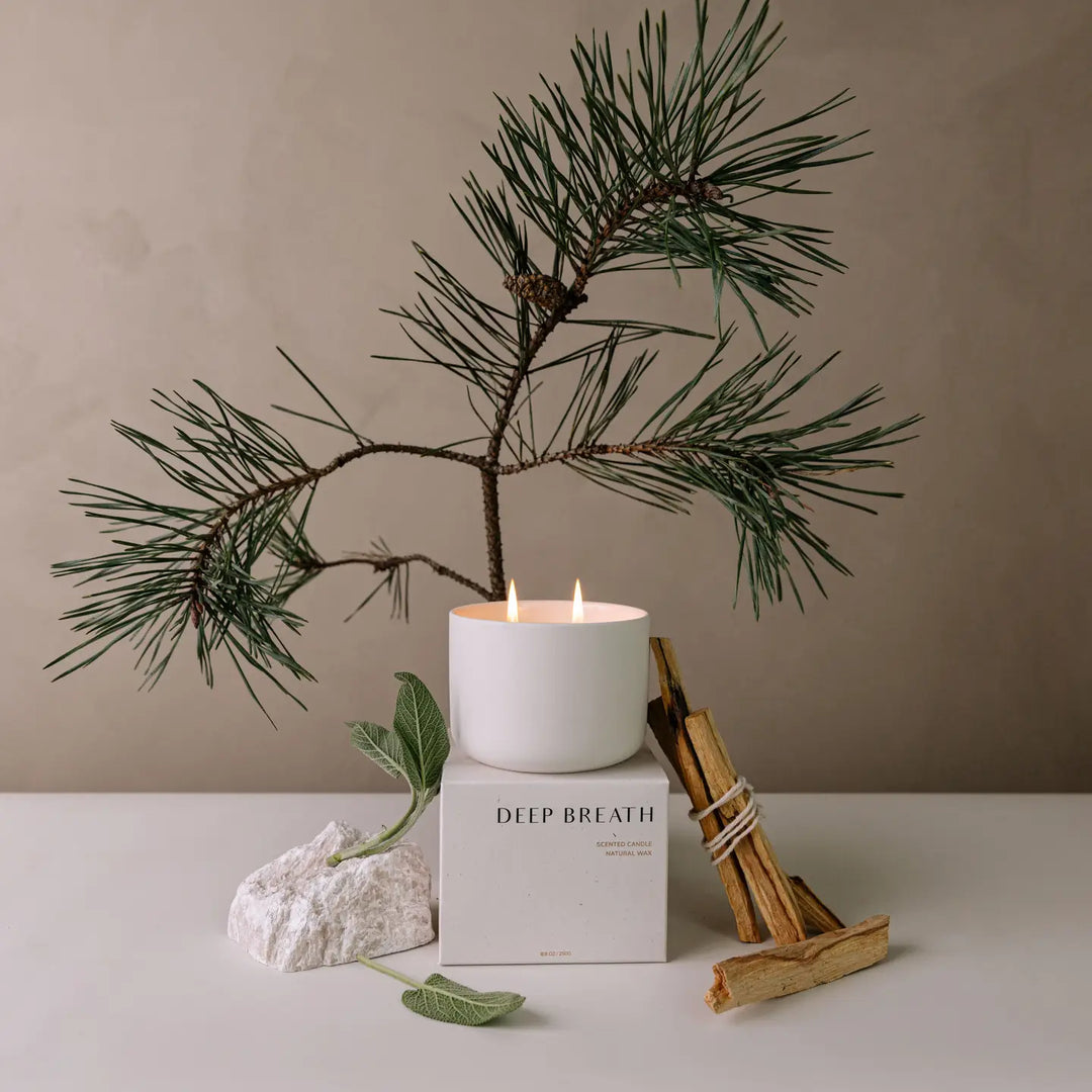 Deep Breath Scented Wellness Candle by Cedar and Myrrh