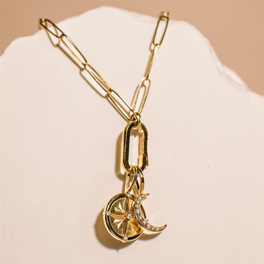Gold custom gemstone charm bracelet