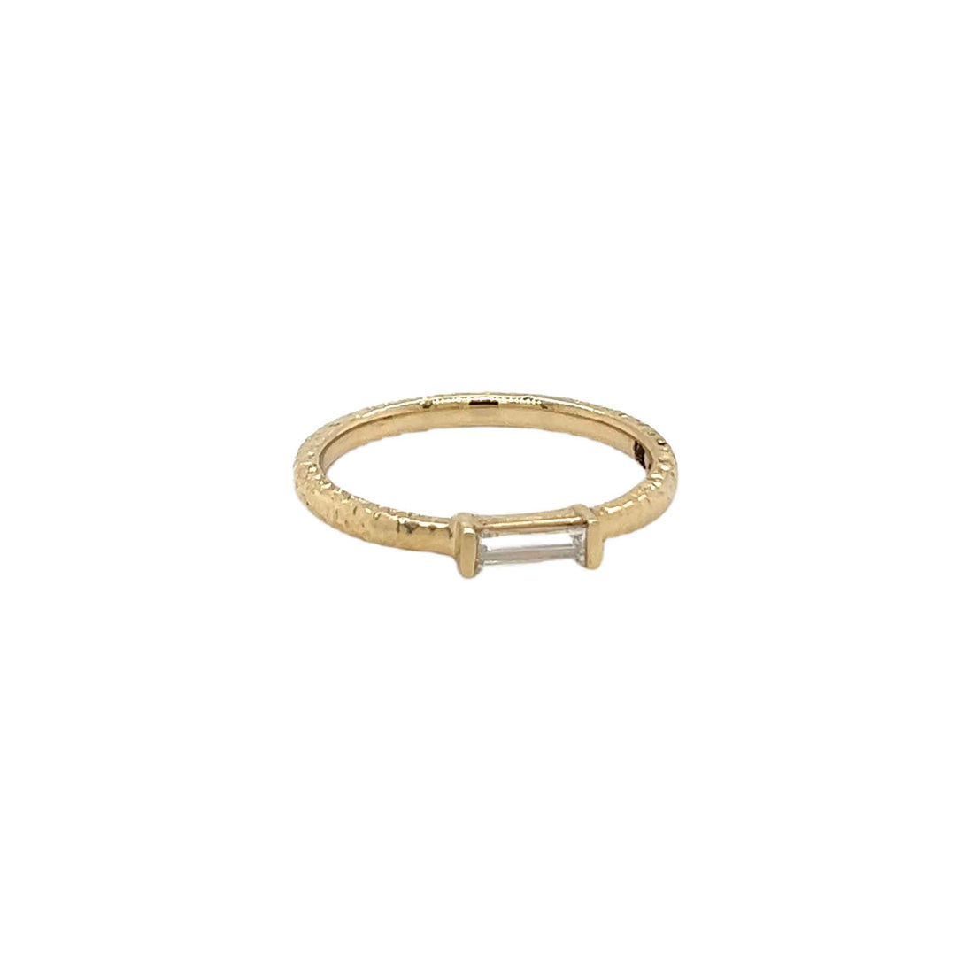 Custom stackable gold diamond ring