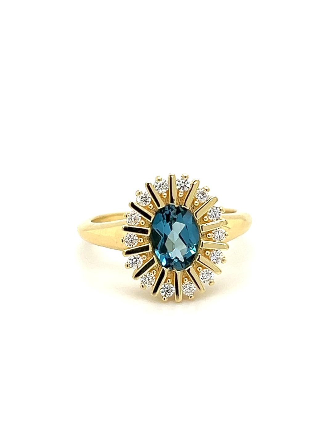 Headwaters Ring | Blue Topaz in 14K Gold Vermeil