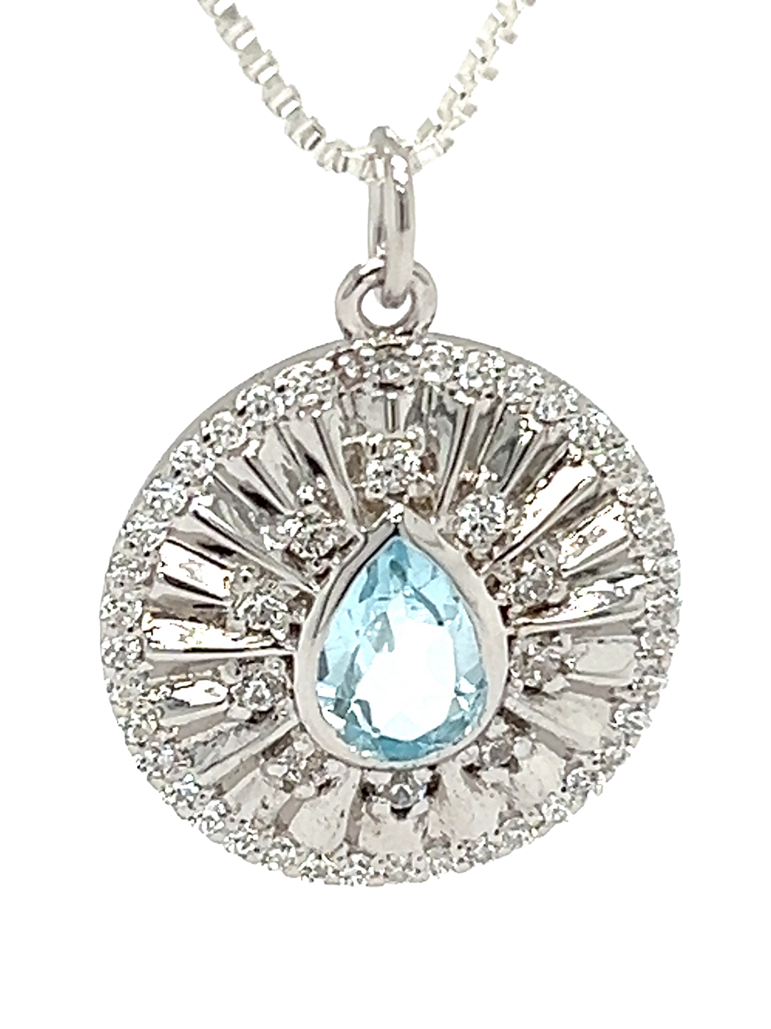 Flow Talisman Pendant | Blue Topaz in Sterling Silver