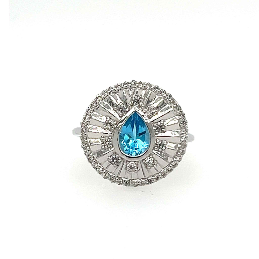 Large unique silver coin ring with natural gemstones custom jewelry
