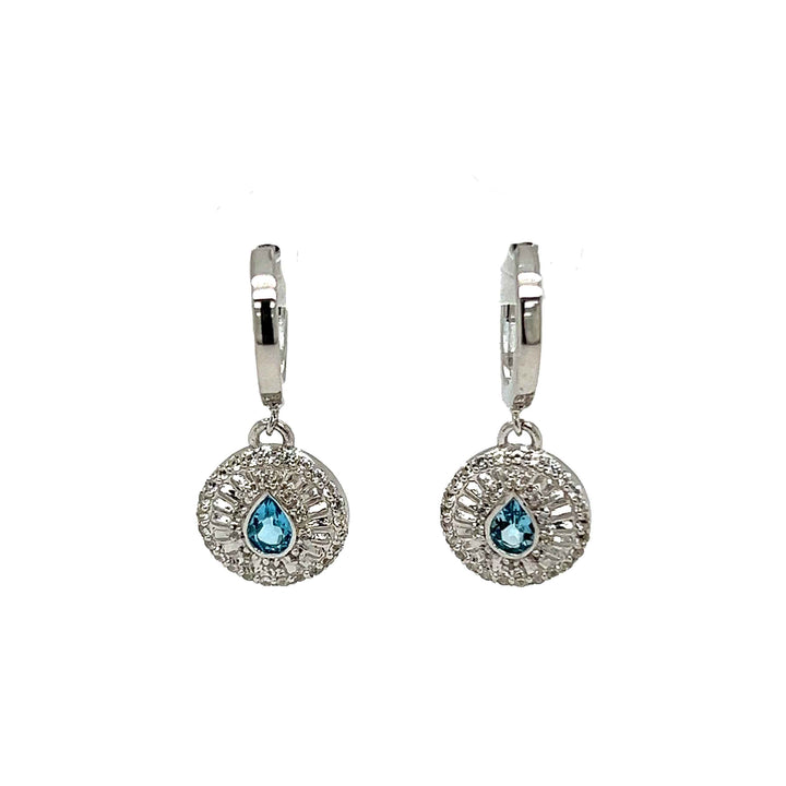Custom clicker ear stack dangle earrings silver and gemstones