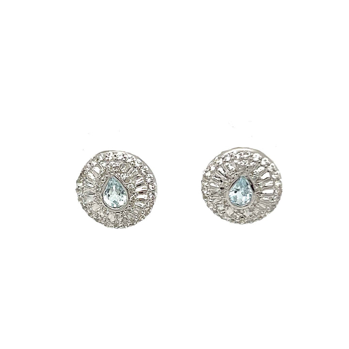 Custom ear stack coin stud earrings silver and gemstones