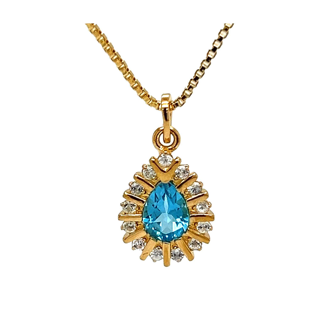 Custom pendant charm gemstone and gold necklace