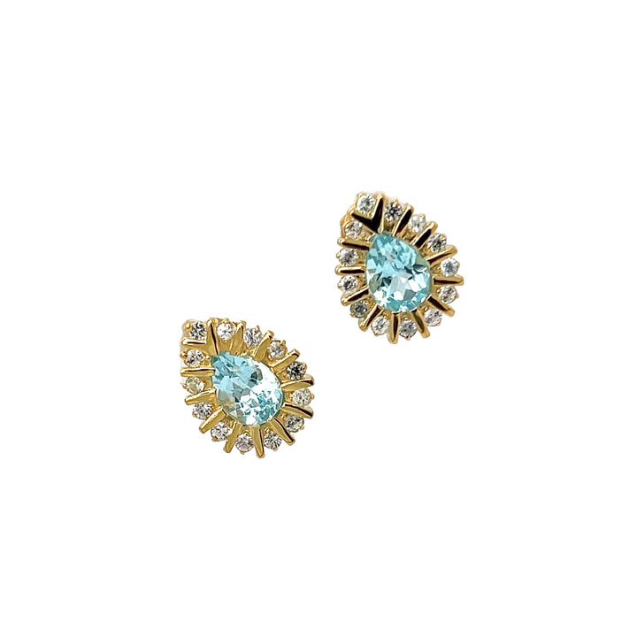 Custom ear stack unique stud earrings gold and gemstones