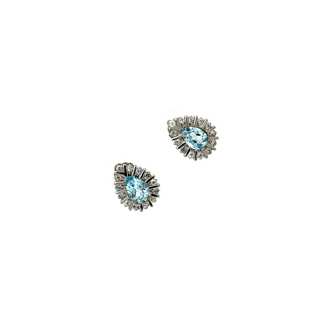Custom ear stack unique stud earrings silver and gemstones