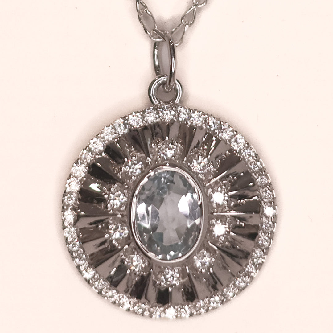 Flow Talisman Pendant | Blue Topaz in Sterling Silver