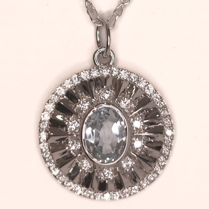 Flow Talisman Pendant | Blue Topaz in Sterling Silver