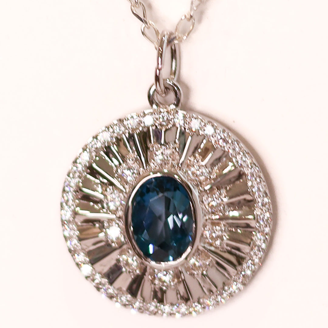 Flow Talisman Pendant | Blue Topaz in Sterling Silver