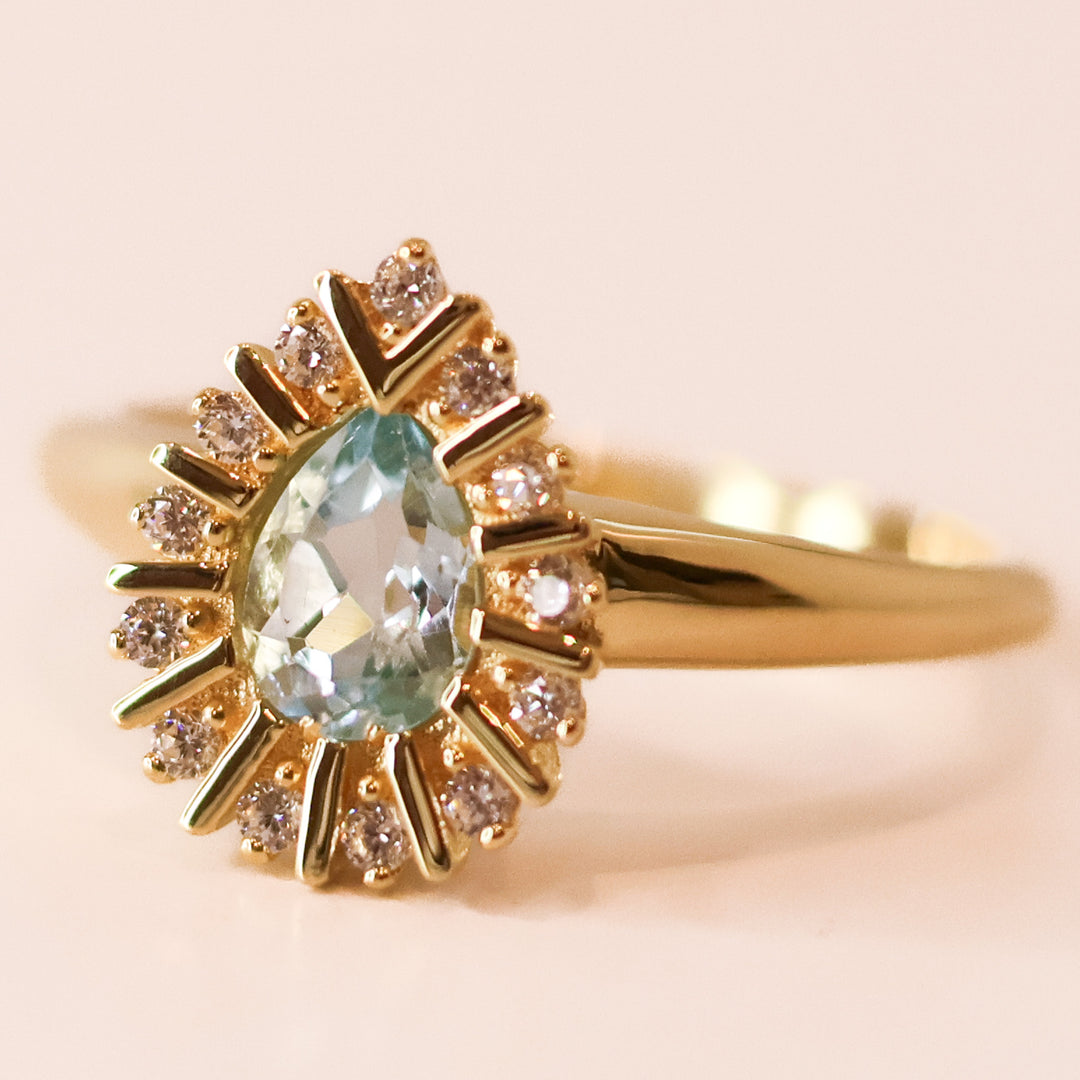 Headwaters Ring | Blue Topaz in 14K Gold Vermeil