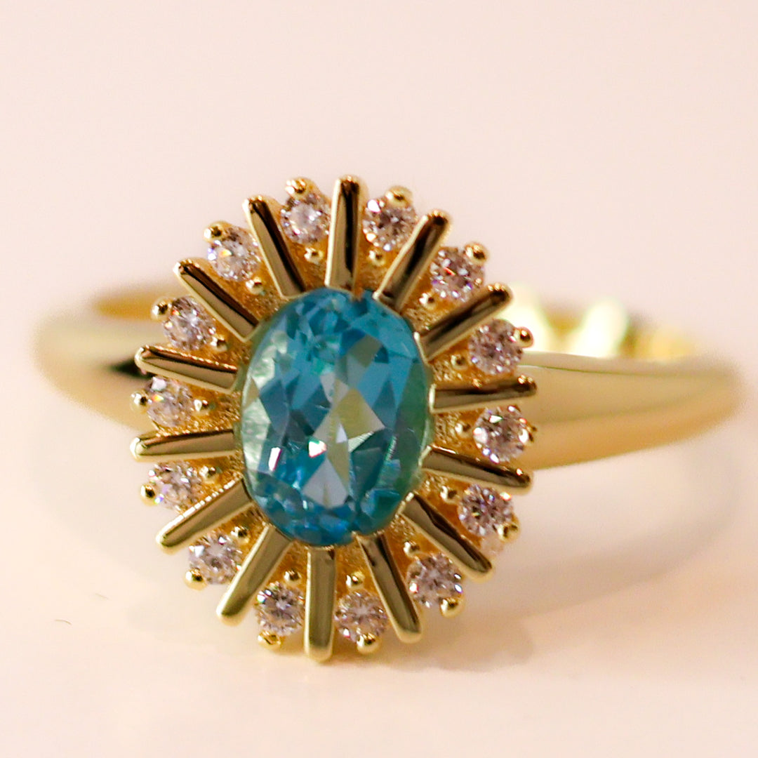 Headwaters Ring | Blue Topaz in 14K Gold Vermeil