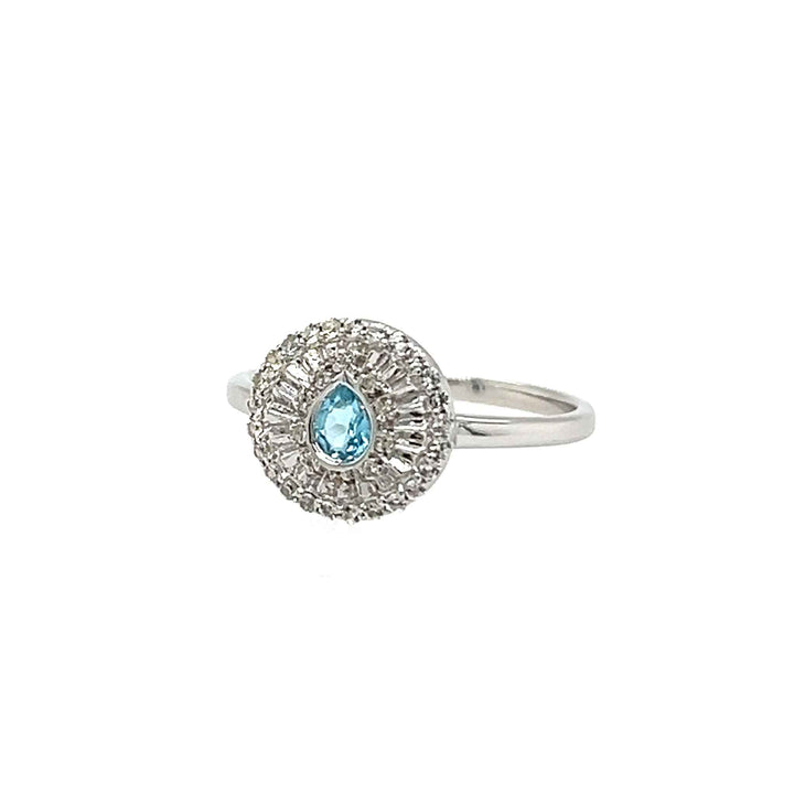 Petite coin stackable unique natural gemstone silver ring