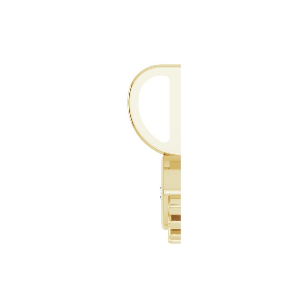 Gold charm on a white background