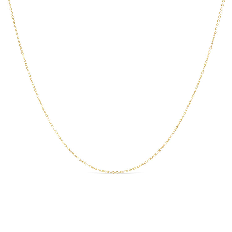 14K gold cable chain, solid 14K yellow gold, necklace — Talismania