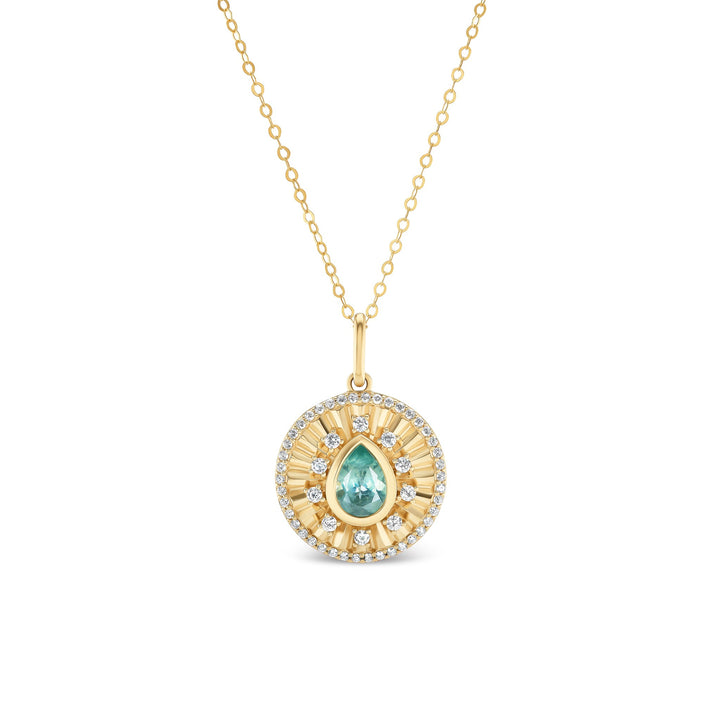 Flow Pendant | Blue Montana Sapphire & Natural Diamonds